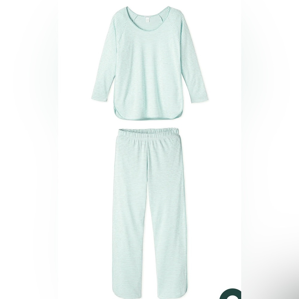Women's Mint Striped Pajama Set
